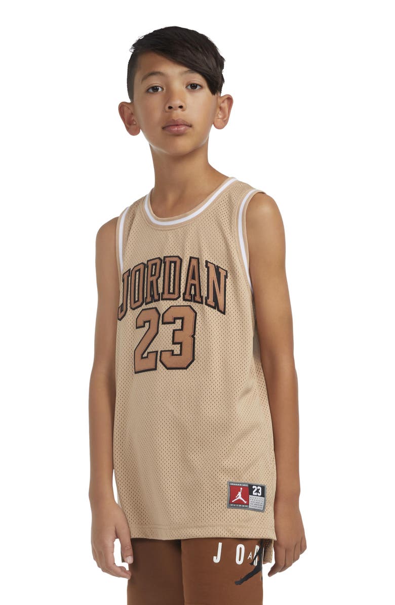 Jordan Kids' Jordan 23 Mesh Basketball Tank, Alternate, color, Hemp