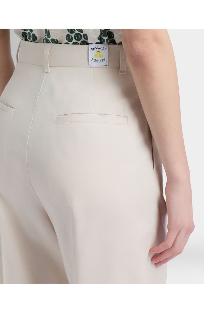 Bally Tennis Collection Trousers in Cotton, Alternate, color, White