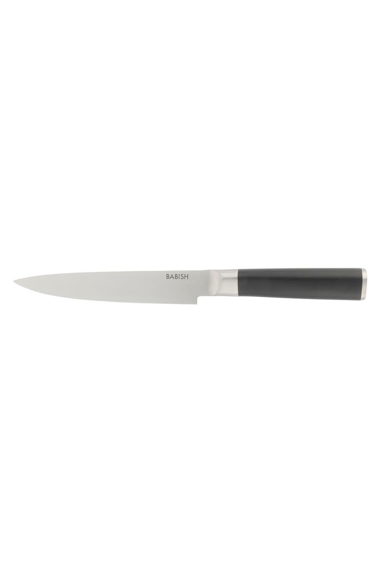 8 Inch Stainless Steel Full Tang Carving Knife in Black, Alternate, color, Black