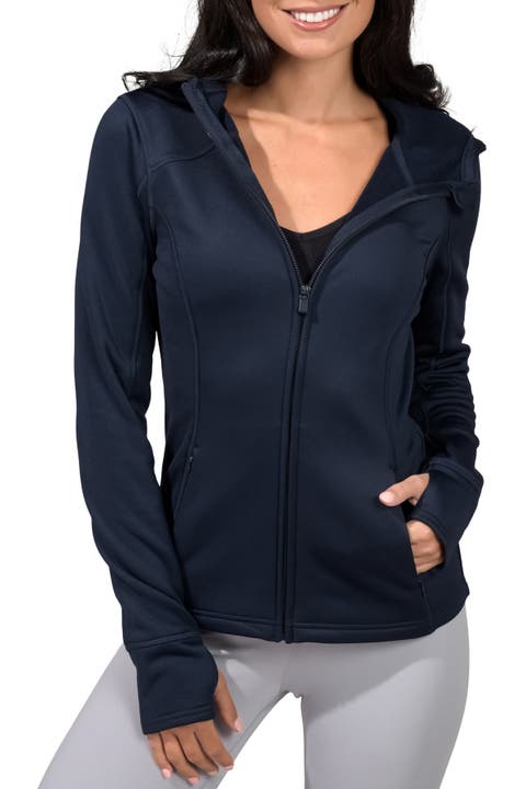 Scuba Fleece Thumbhole Cuff Zip Hoodie