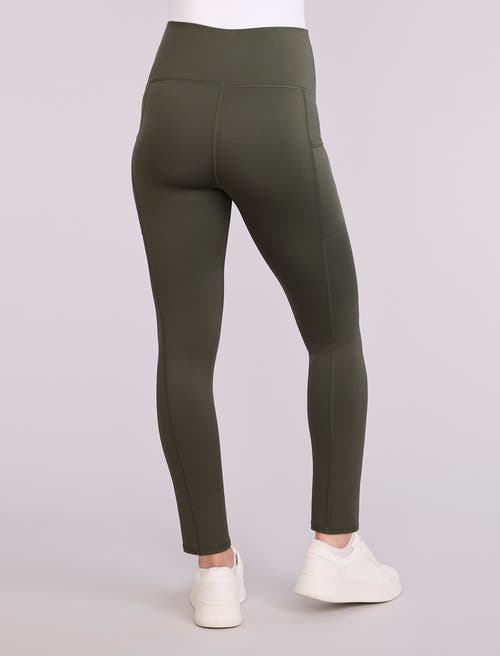 Motherhood Maternity Over The Belly Side Pocket Active Maternity Leggings In Green