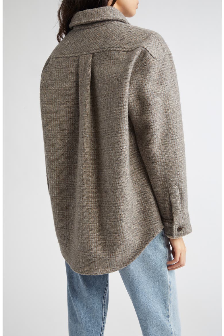 Oversize Check Cashmere & Wool Overshirt, Alternate, color, ASH SMALL GLEN URQUHART CHECK