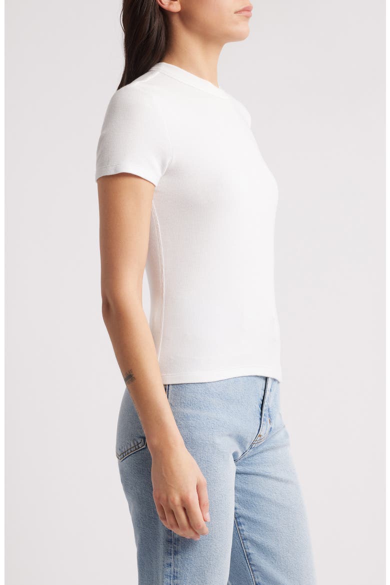 Rib Baby Tee, Alternate, color, WHITE