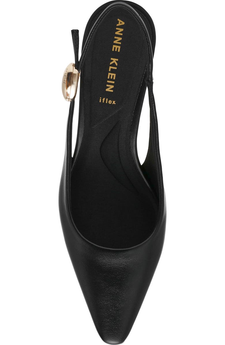 Anne Klein Cynthia Slingback Pump, Alternate, color, Black Smooth