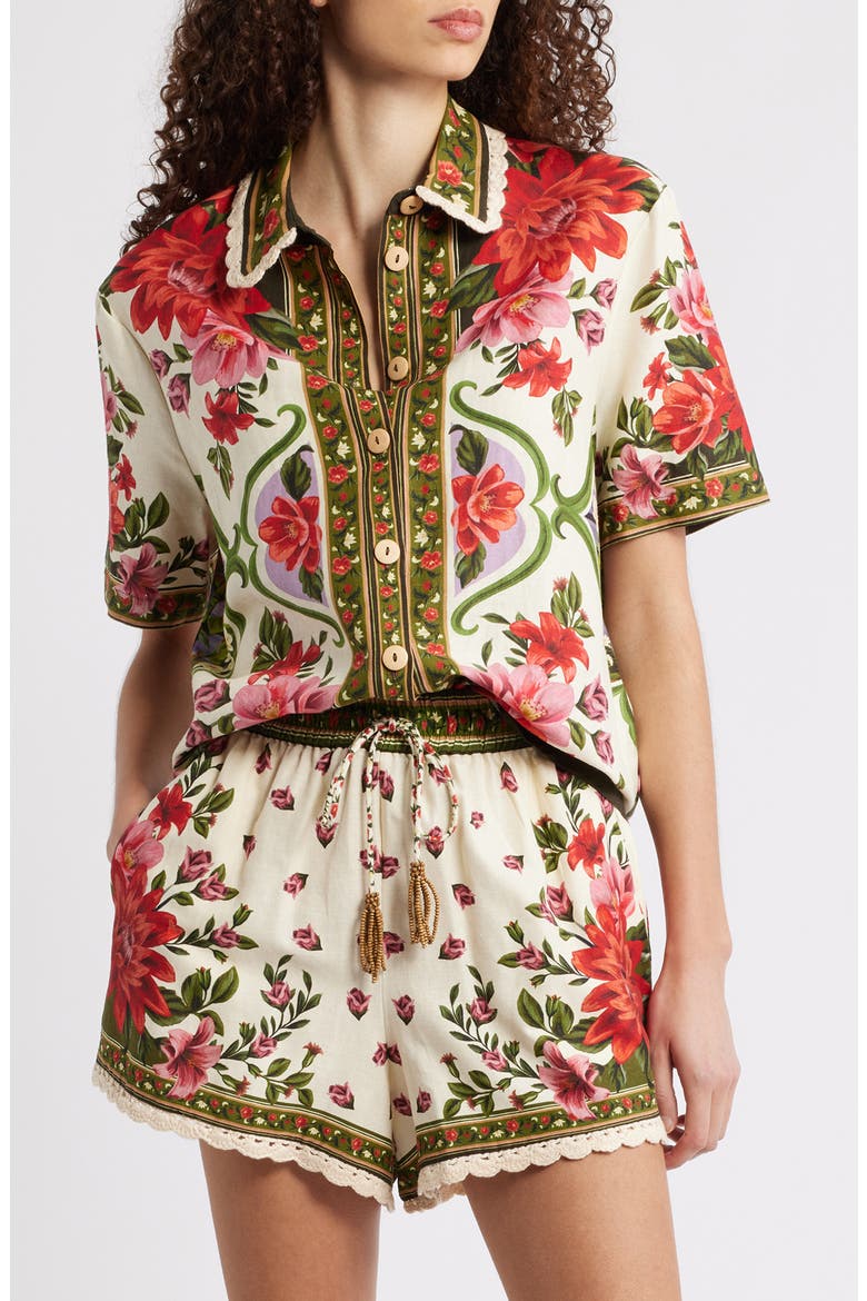 Wonder Rio Sand Button-Up Shirt, Main, color, SAND