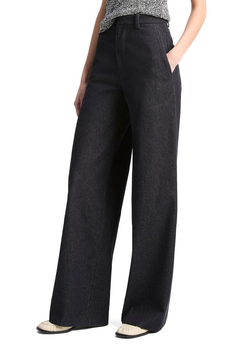 Vince Cotton Twill Wide Leg Pants, Alternate, color, Deep Indigo