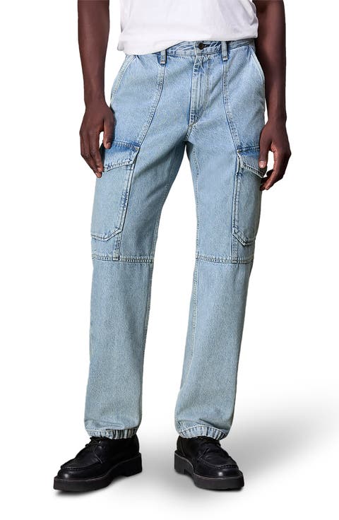 Fit 4 Loose Fit Cargo Baggy Jeans (Skylight)