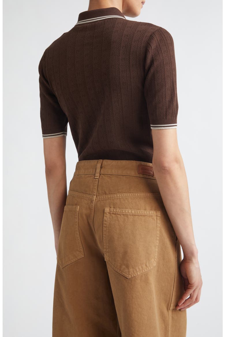 Tipped Polo, Alternate, color, BROWN