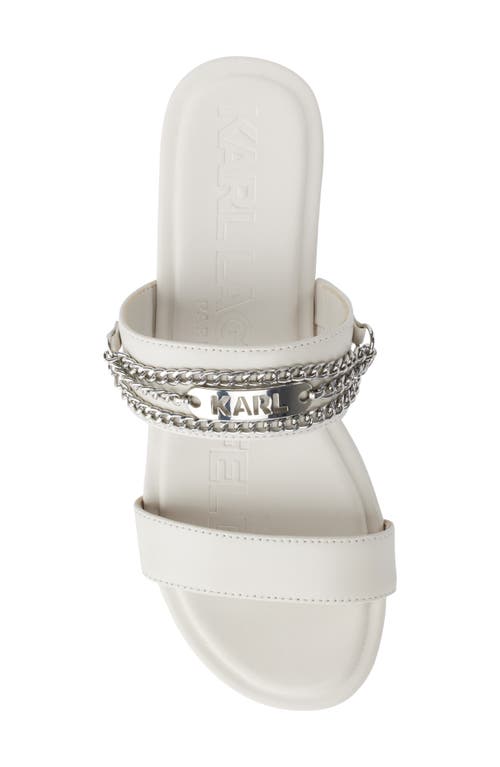 Karl Lagerfeld Canne Two Strap Sandal In Soft White