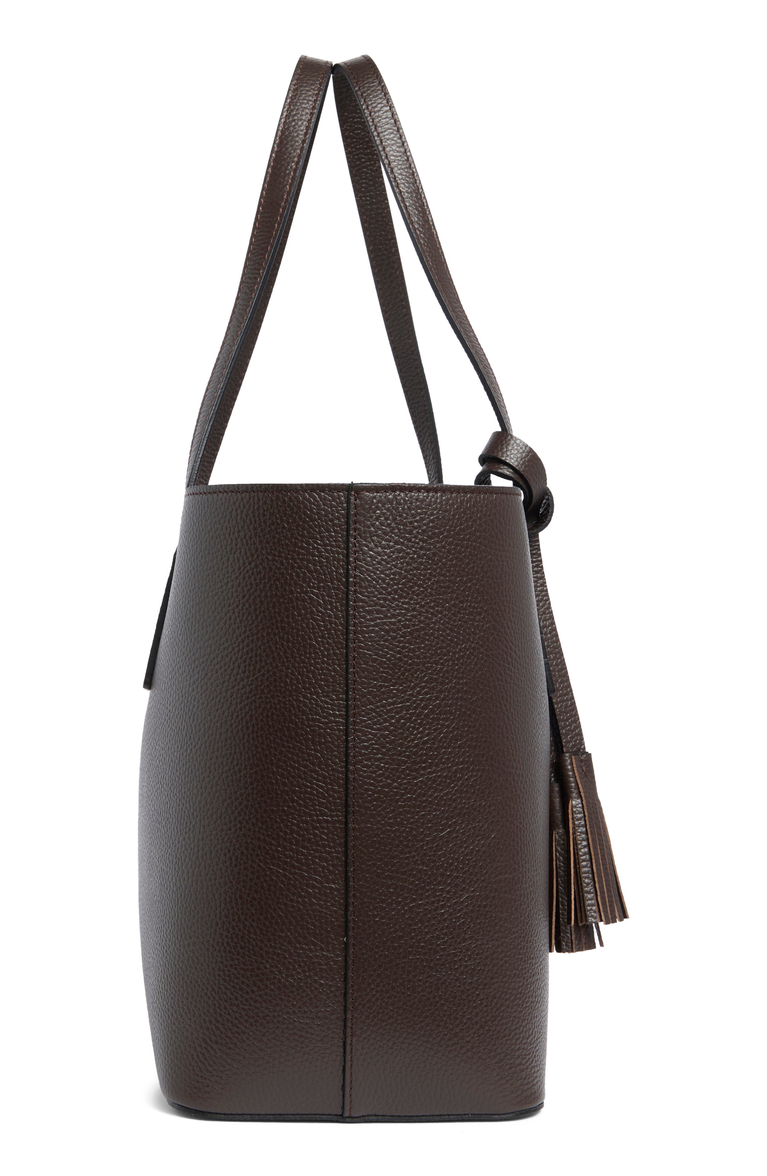 Soho Rock Leather Tote, Alternate, color, CHOCOLATE
