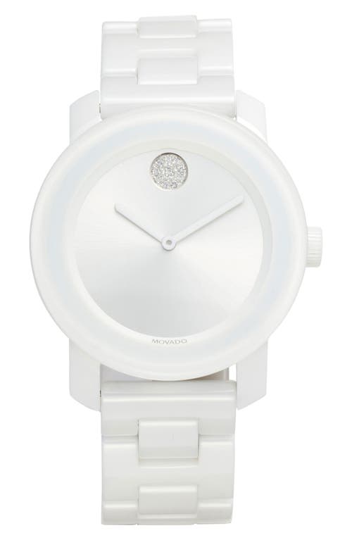 Movado Bold Ceramic Bracelet Watch, 36mm in White 