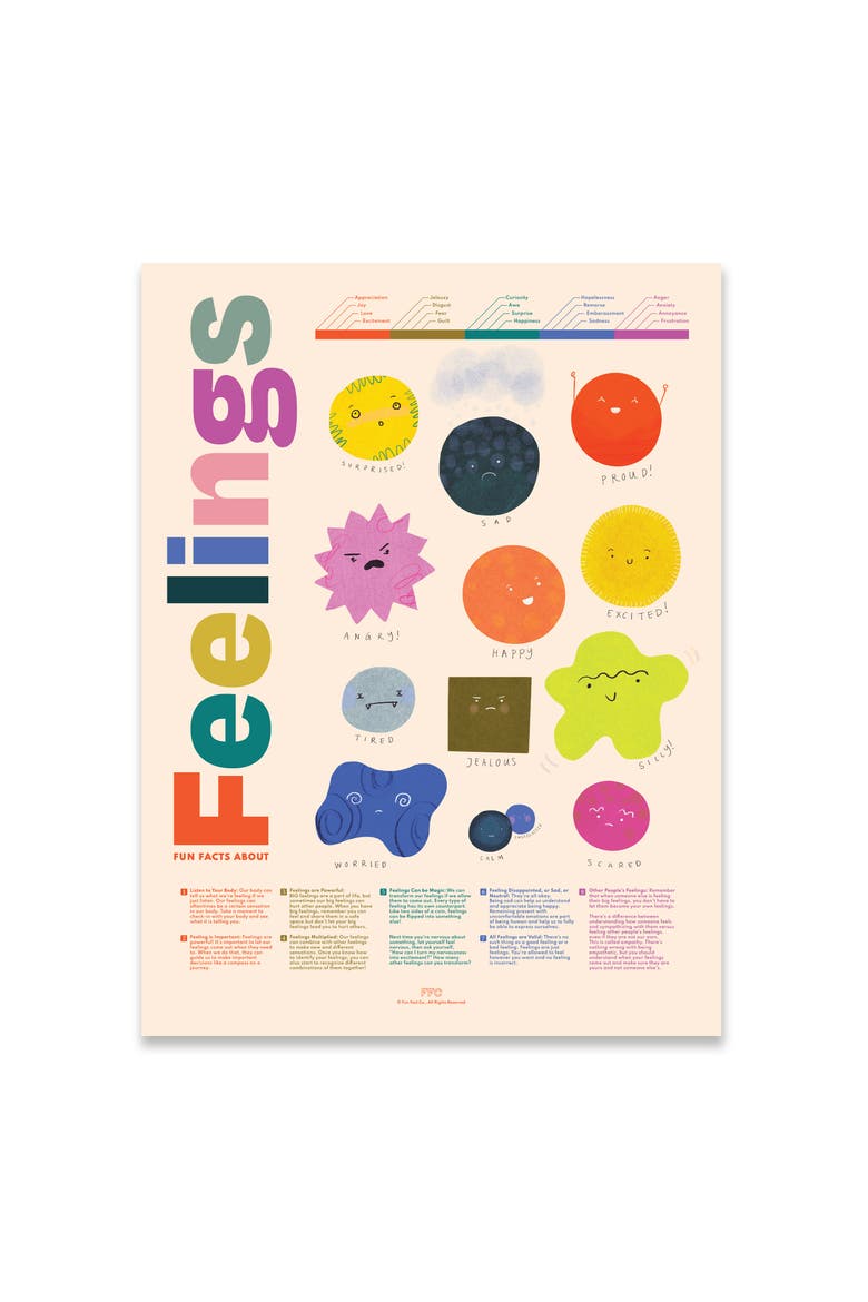 Fun Facts About Feelings Giclée Print, Main, color, Multi