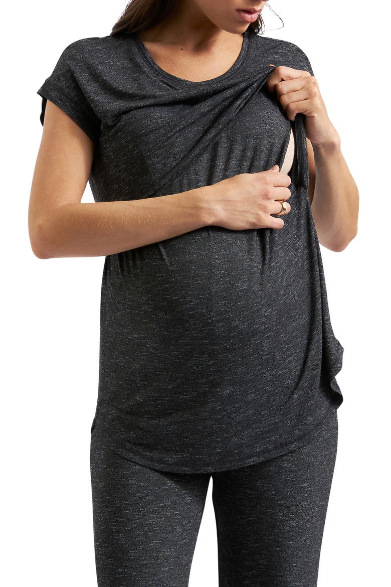 Dreamy Nursing Tee, Alternate, color, GRANITE