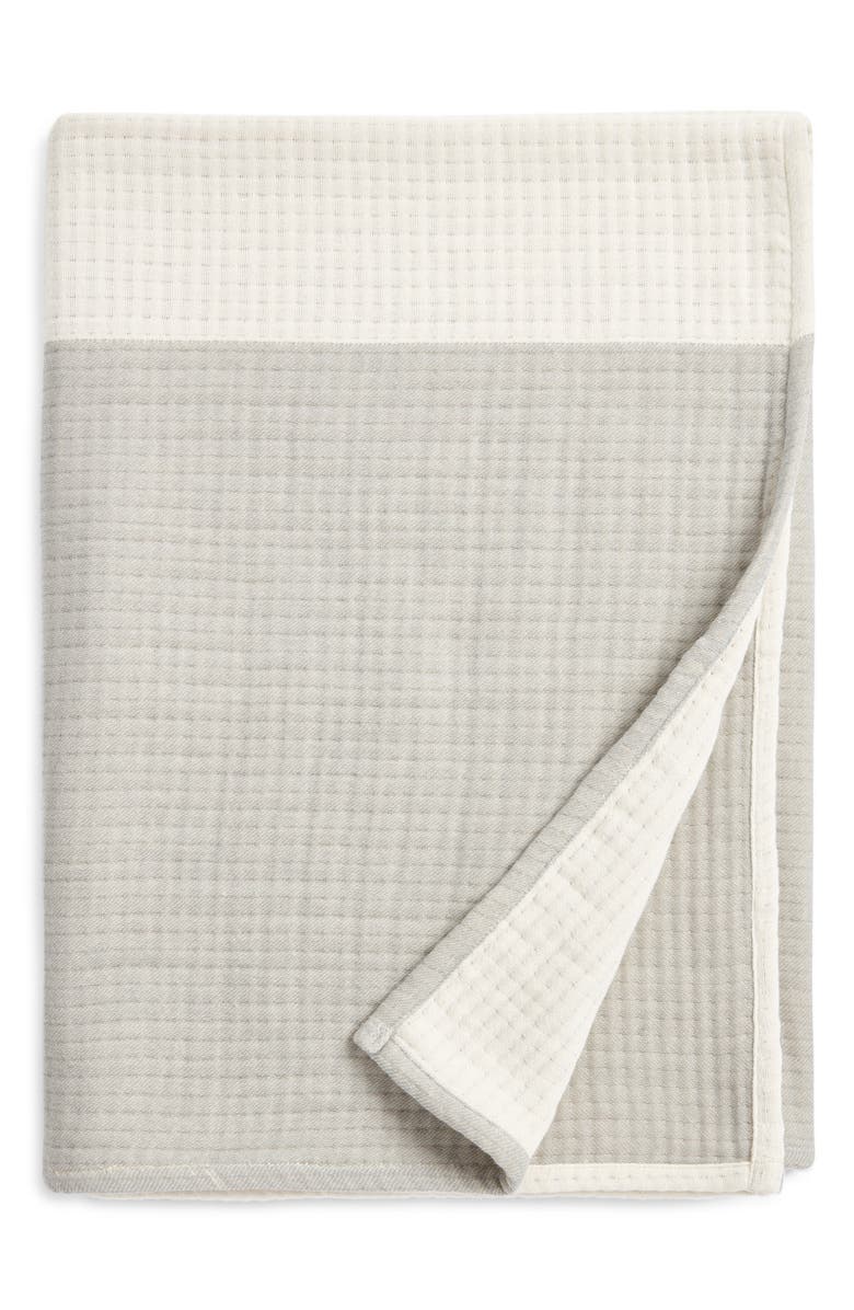 Nordstrom Colorblock Cotton Throw Blanket, Main, color,