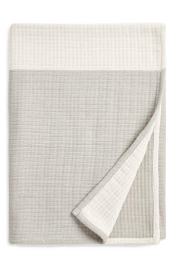 Nordstrom Colorblock Cotton Throw Blanket In Grey Griffin Multi