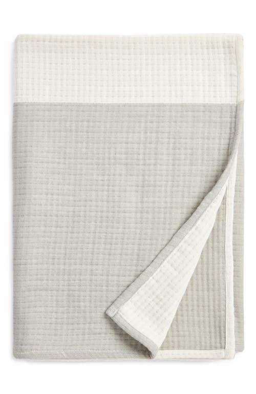 Nordstrom Colorblock Cotton Throw Blanket In Grey Griffin Multi