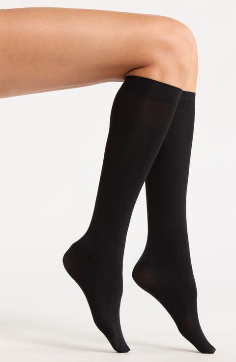 Opaque Knee High Socks