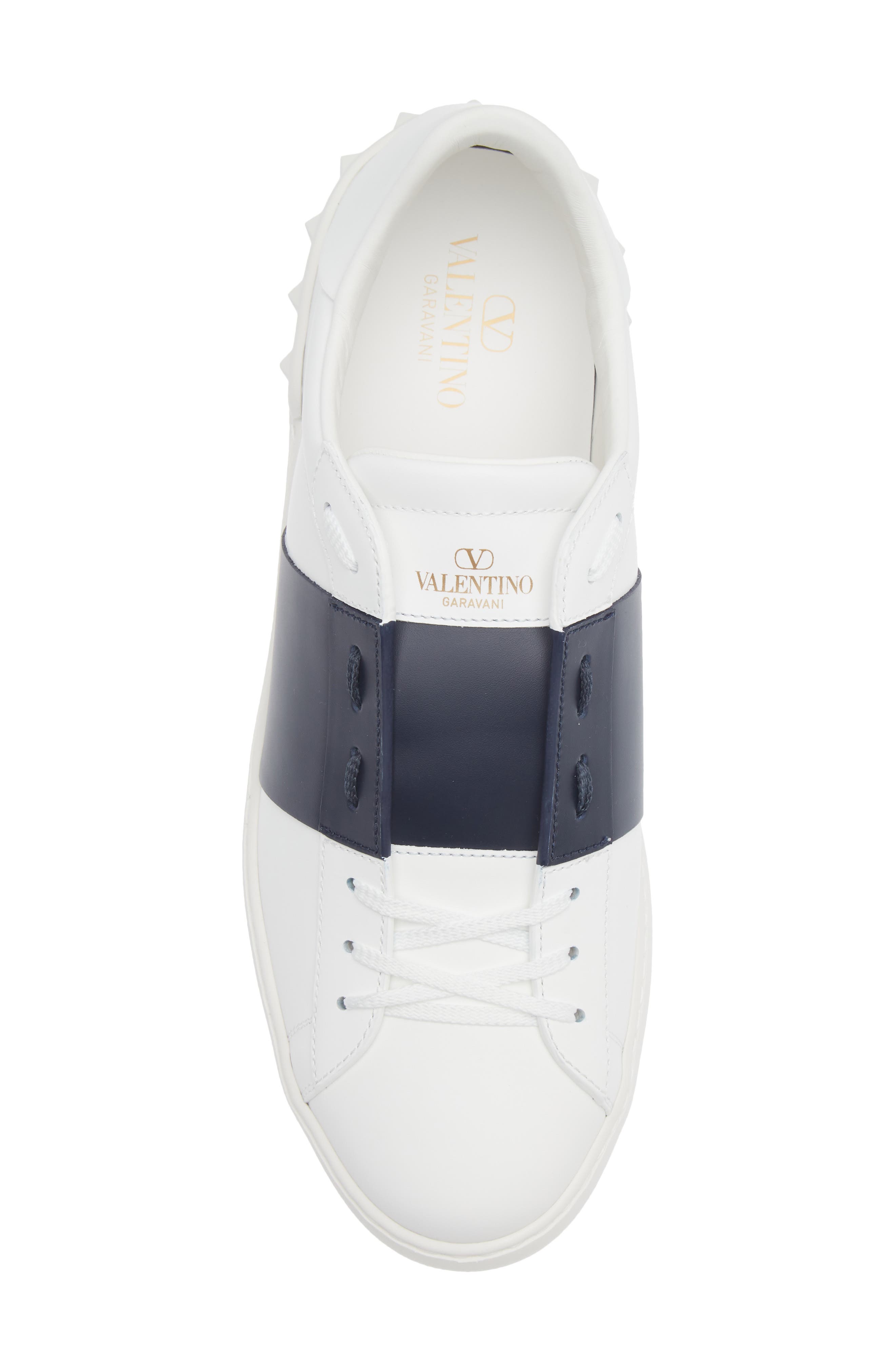 Valentino Garavani Open Sneaker, Alternate, color, White/ Blue