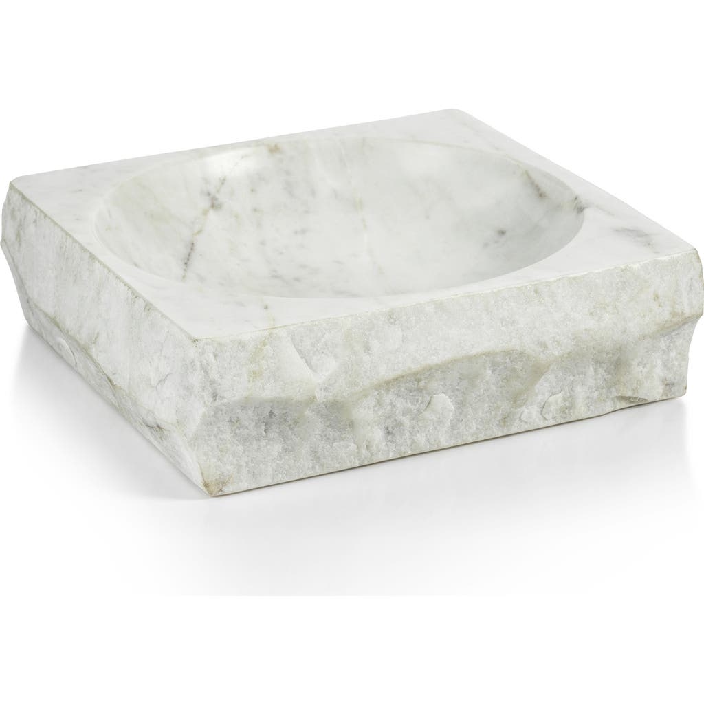 Zodax Terni Decorative Marble Dish In White