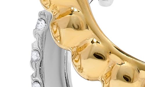 H.j. Namdar Beaded Cuff & Diamond Huggie Hoop Earrings