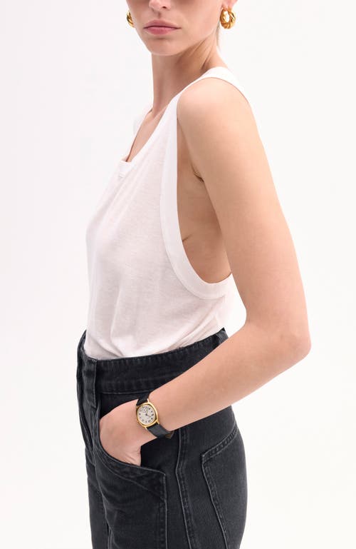 Co High-rise Denim Crop Balloon Pants In White