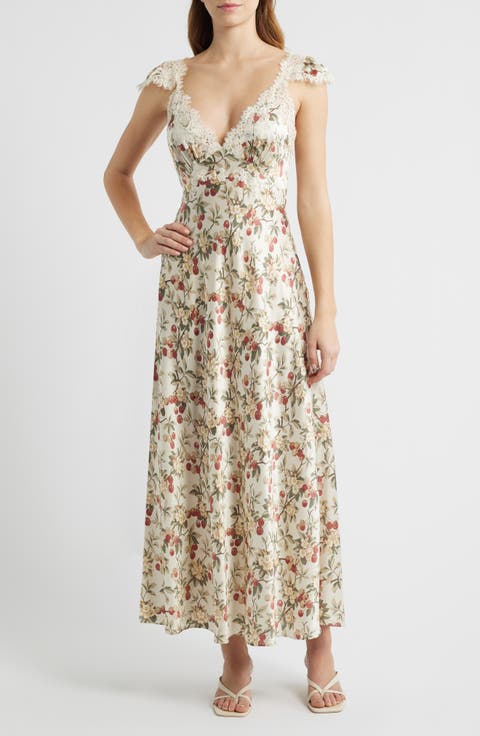 Fiona Floral Silk Maxi Dress