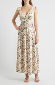 DÔEN Fiona Floral Silk Maxi Dress