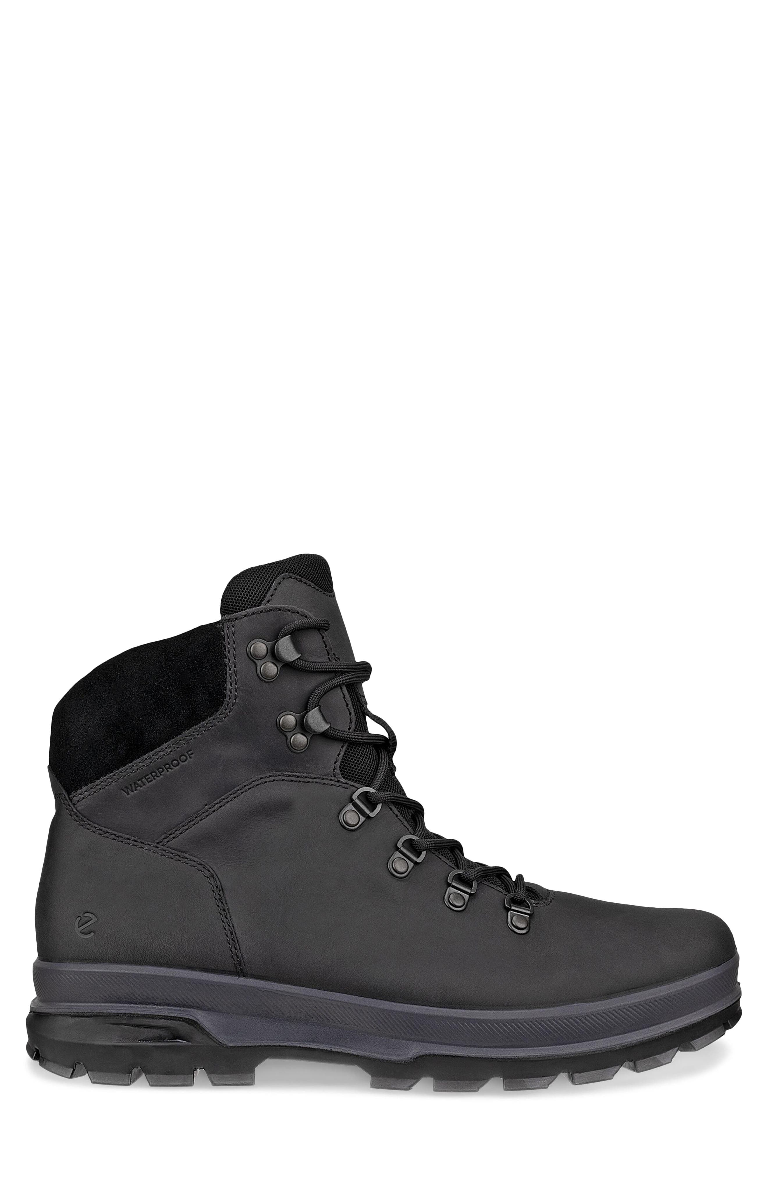 ECCO Rugged Track Waterproof Plain Boot, Alternate, color, Black