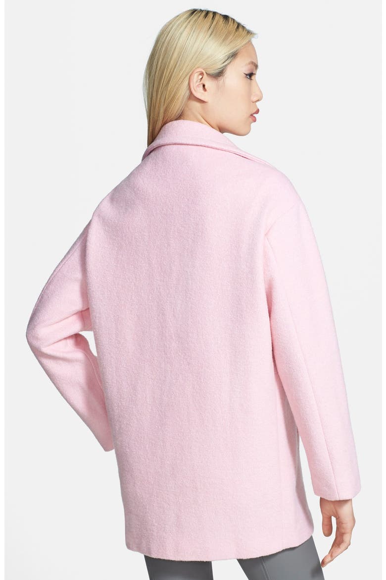 Single Button Car Coat, Alternate, color, BABY PINK