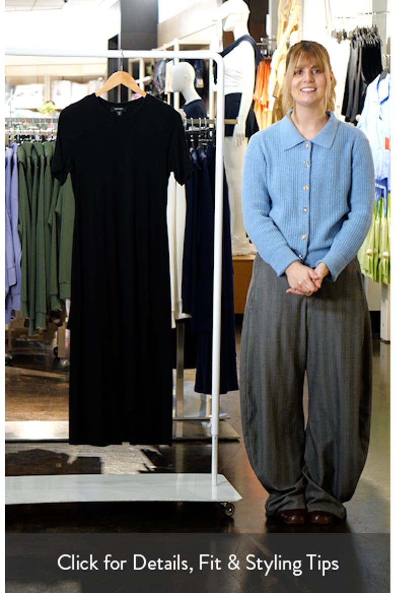 Asymmetric Slit Hem Midi Dress video