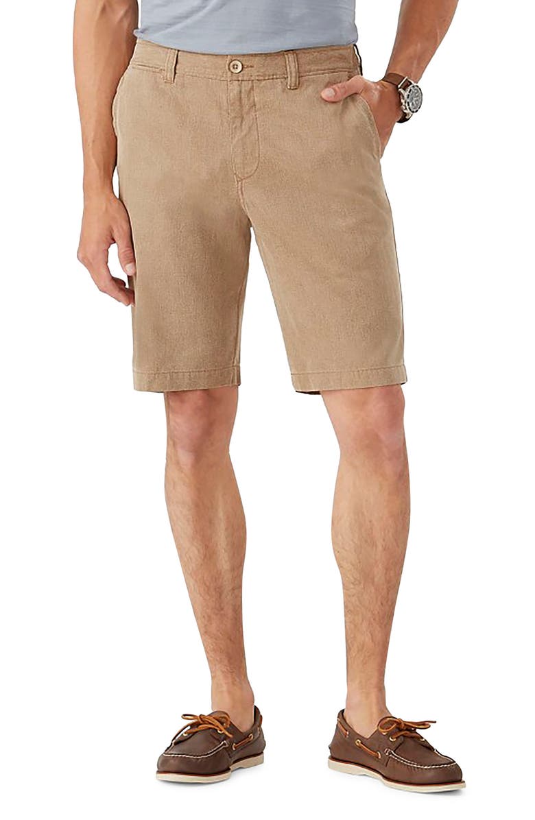 Tommy Bahama Havana Herringbone Silk Blend Chino Shorts, Main, color, 