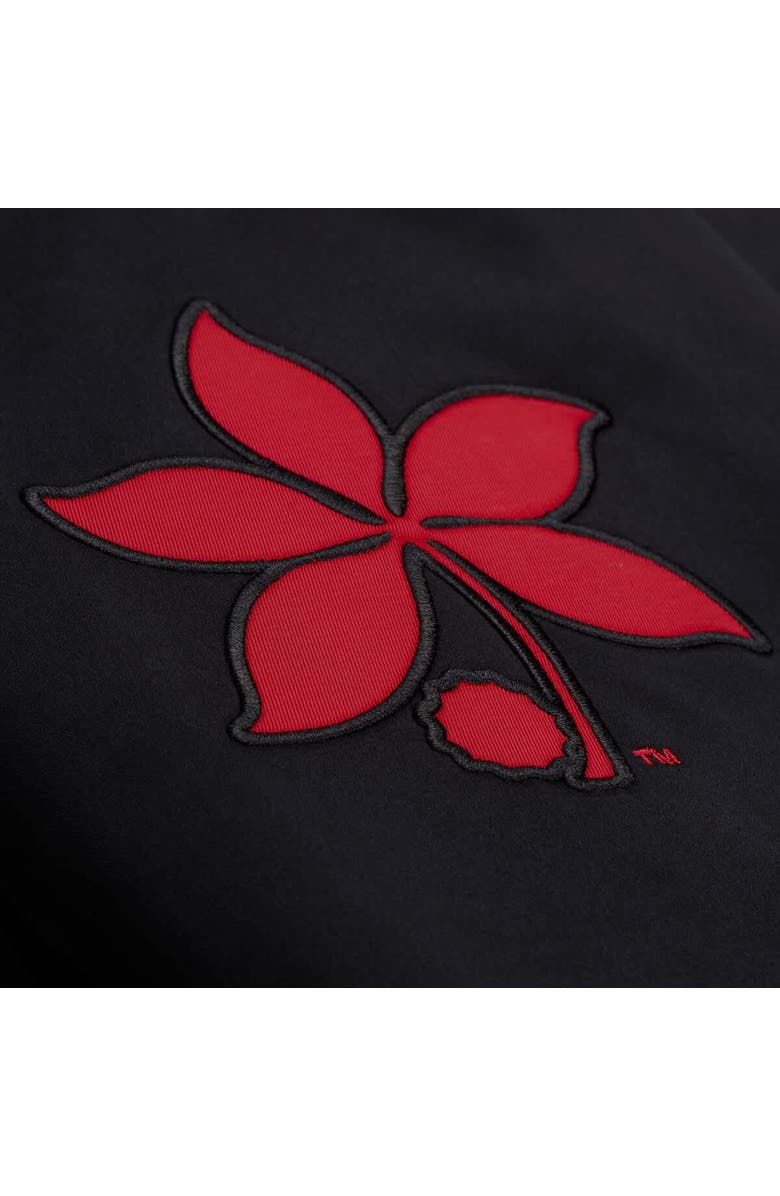 Mitchell & Ness Men's Mitchell & Ness Black Ohio State Buckeyes Double Clutch Lightweight Satin Full-Snap Jacket, Alternate, color, Black