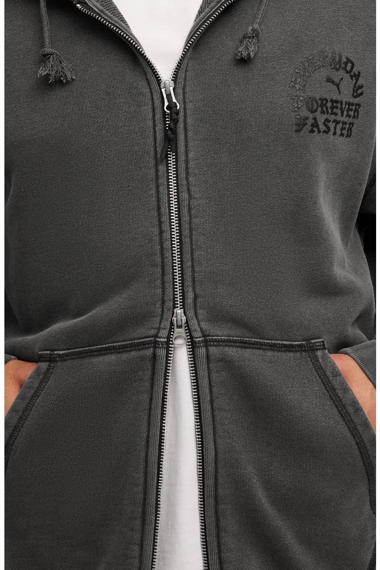 Now Court Graphic Zip Hoodie, Alternate, color, FLAT DARK GRAY