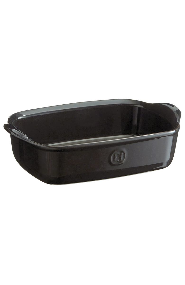 Emile Henry Individual Rectangle Baking Dish Ultime, 8.75" X 5.5", Main, color, Charcoal
