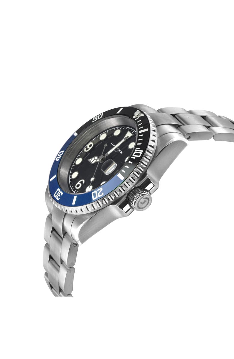 GEVRIL Barracuda Bracelet Watch, Alternate, color, Silver/Blue/Black