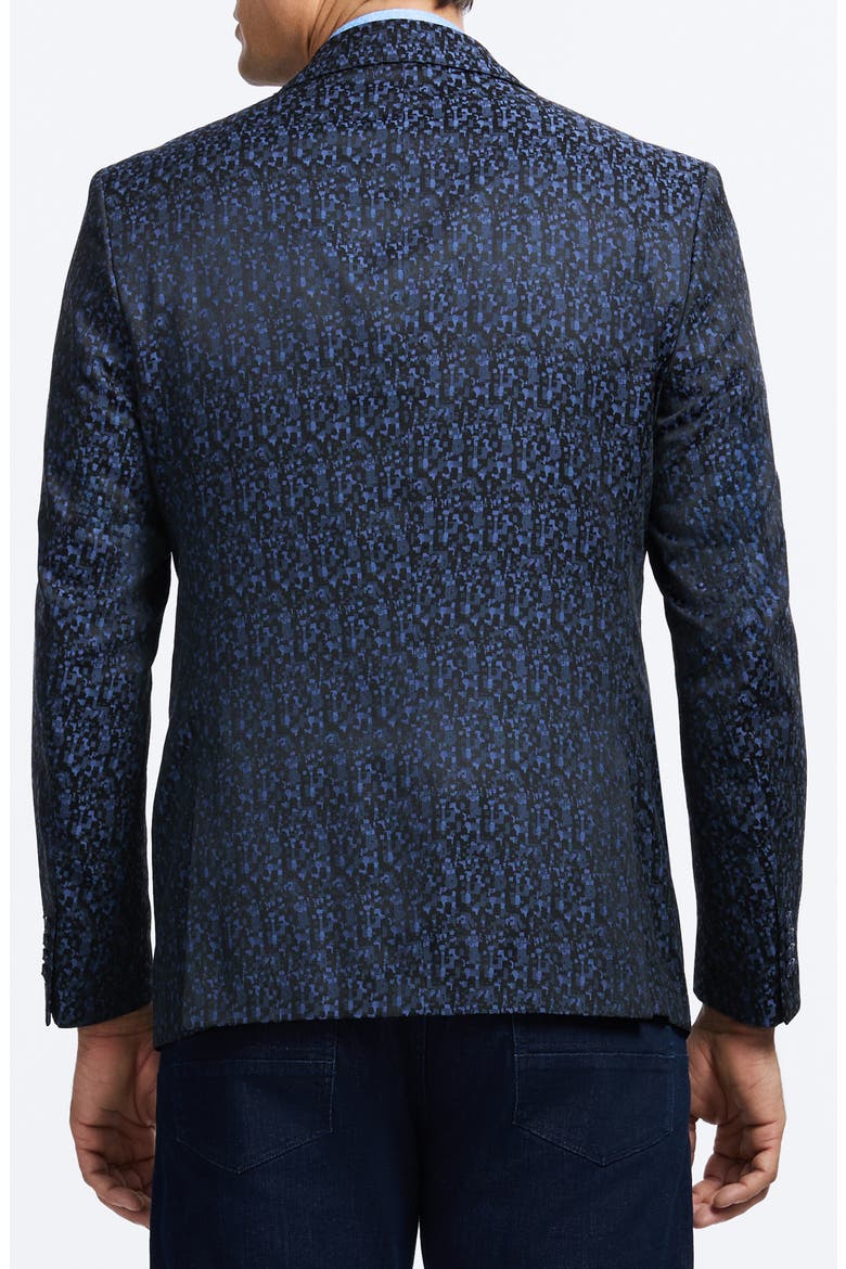 Huston Navy Jacquard Sport Coat, Alternate, color, NAVY