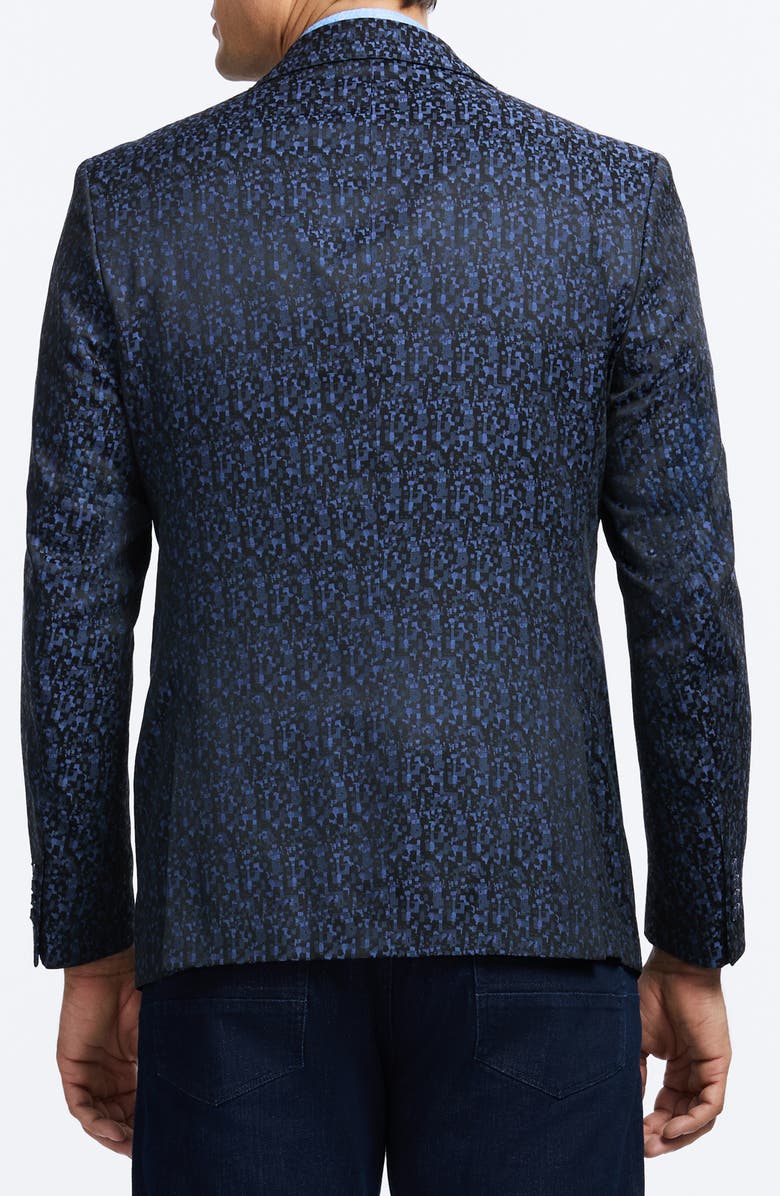 Robert Graham Huston Navy Jacquard Sport Coat, Alternate, color, Navy