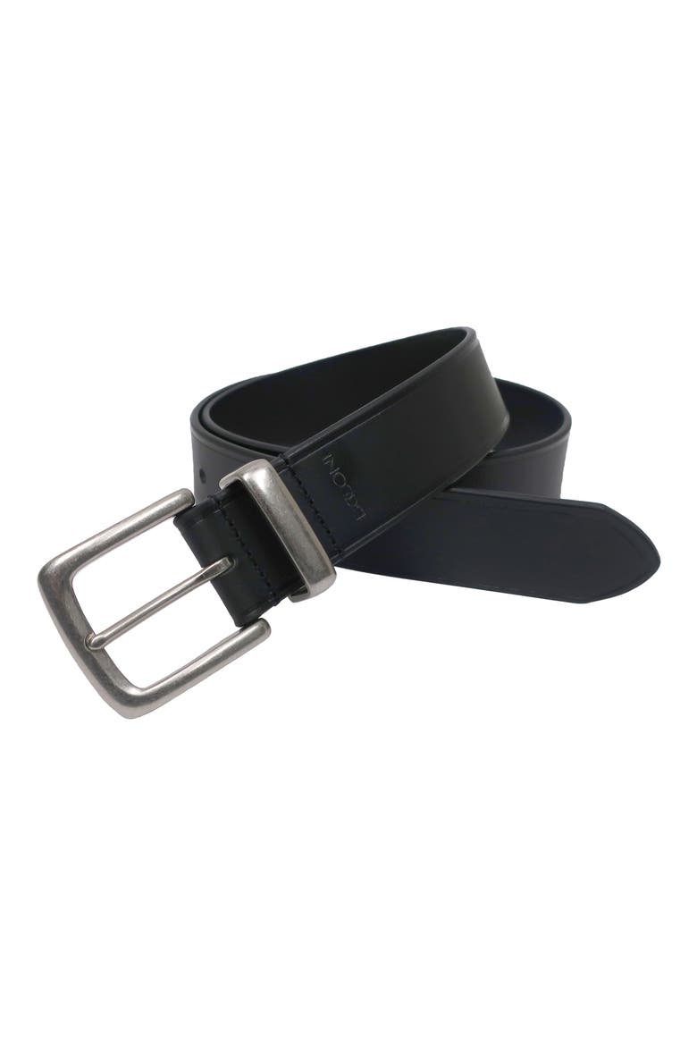 Leather Belt, Alternate, color, BLACK