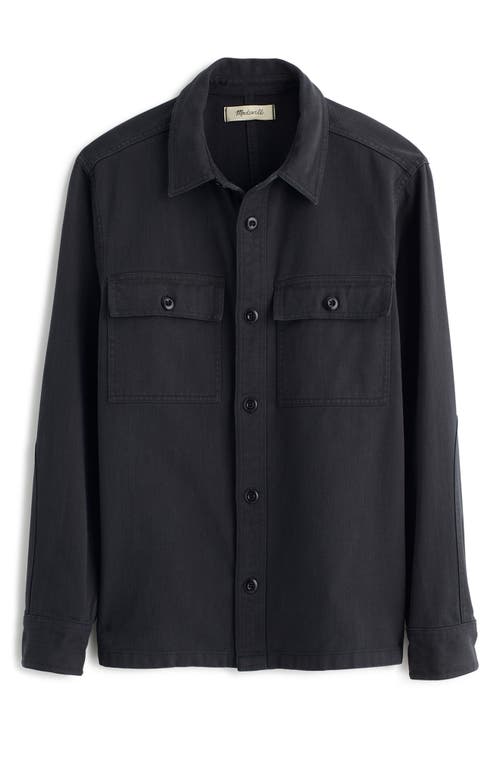Madewell Garment Dyed Straight Hem Work Shirt In Blue