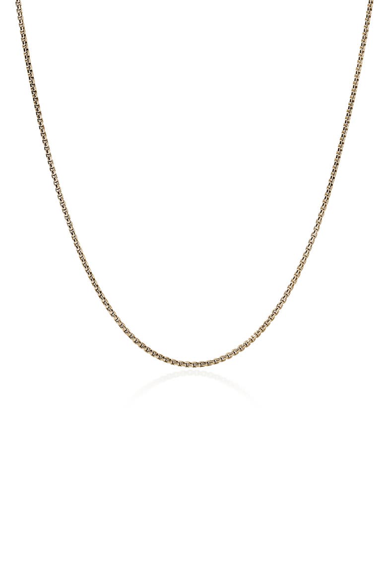 Box Chain Necklace, 1.6mm, Main, color, GOLD