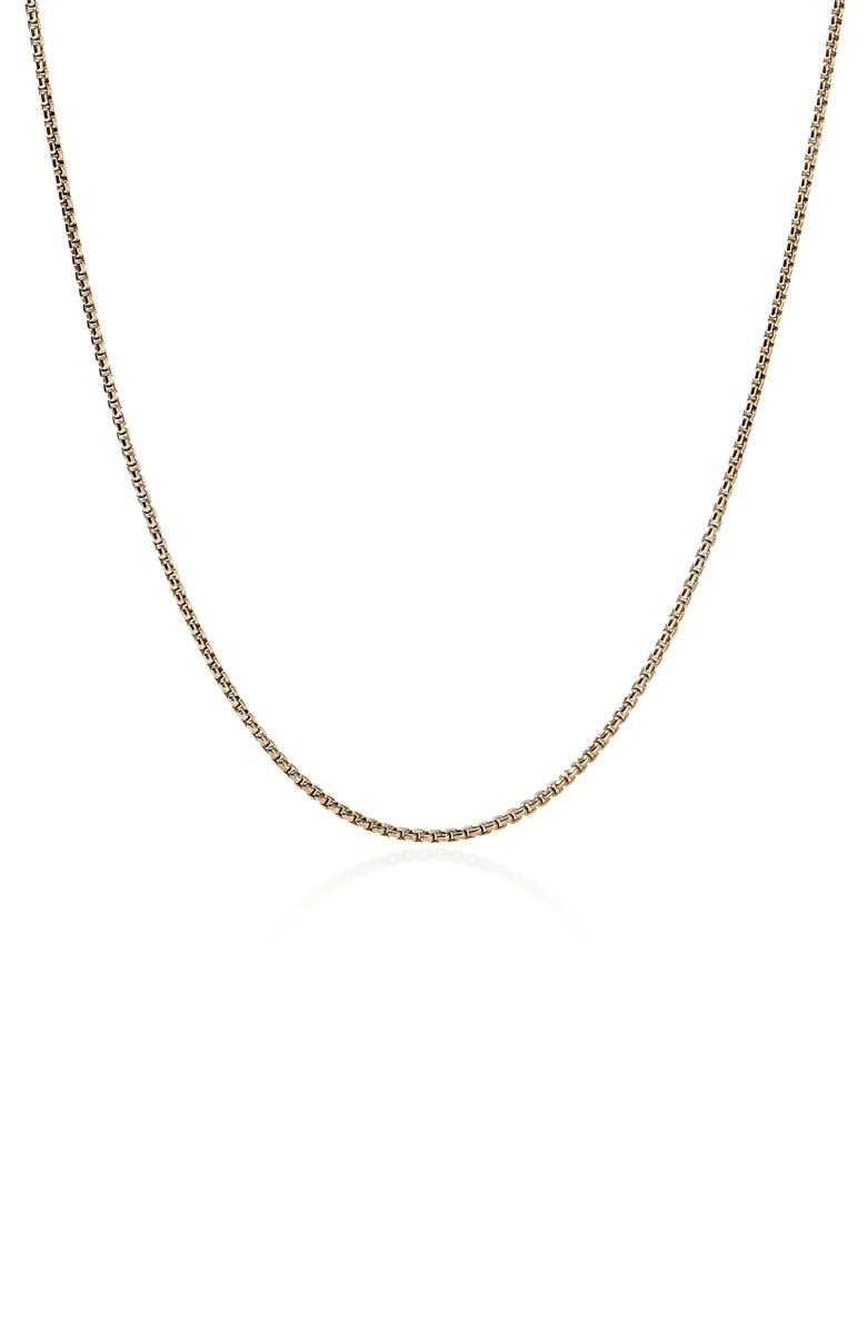 John Hardy Box Chain Necklace, 1.6mm, Main, color, Gold