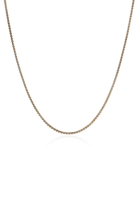 Box Chain Necklace, 1.6mm