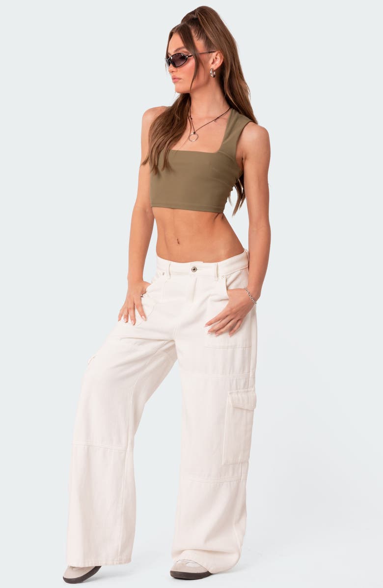 EDIKTED It Girl Square Neck Crop Tank, Alternate, color, 