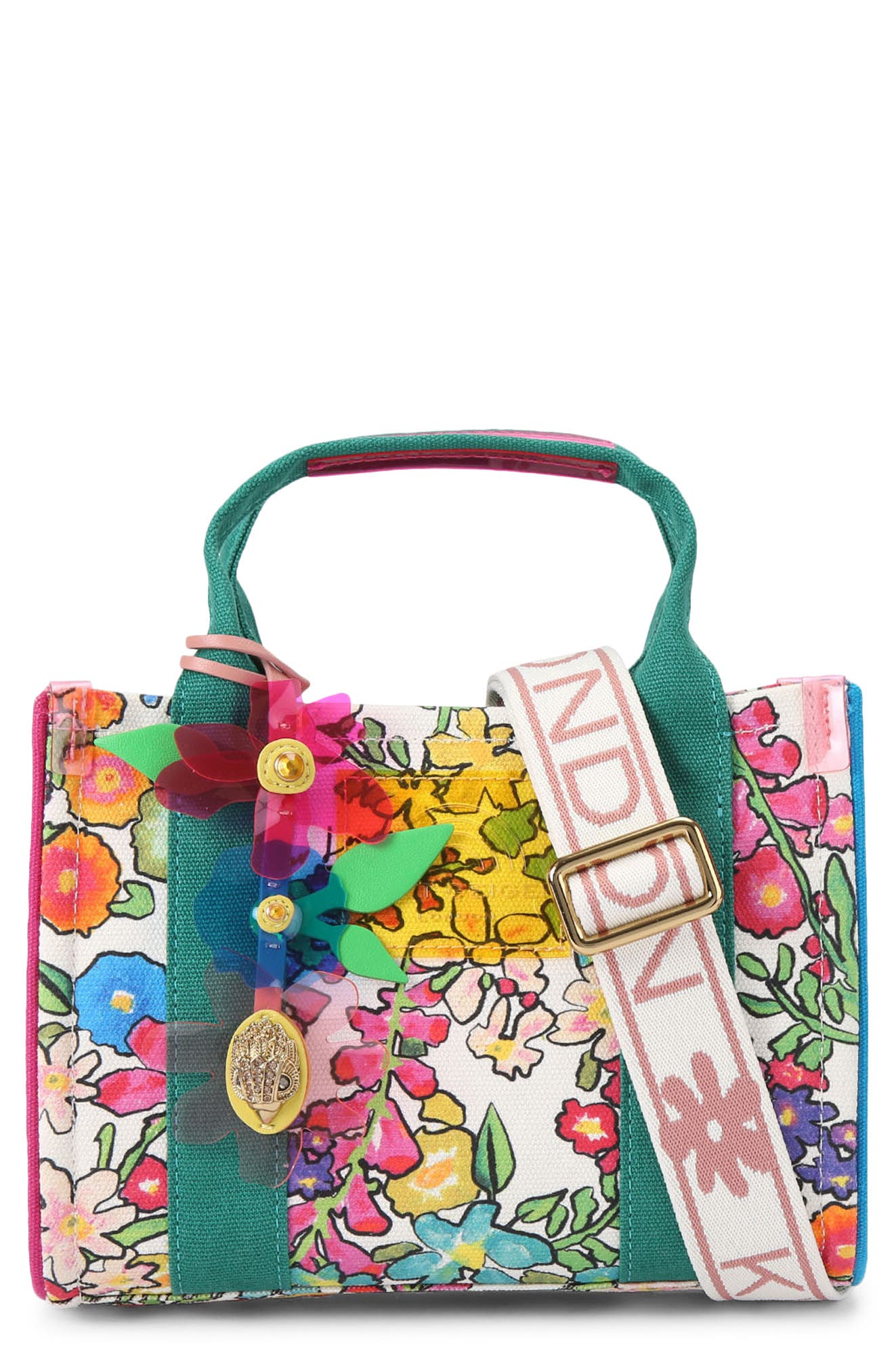 Kurt Geiger London X-Small Southbank Canvas Tote, Main, color, Open White/ Multi