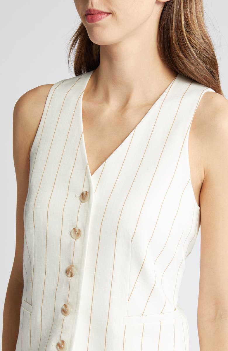 Anne Klein Pinstripe Vest, Alternate, color,