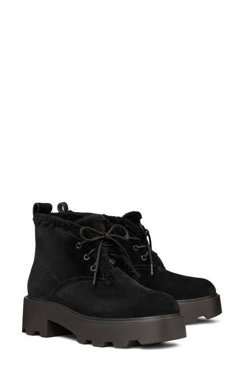 Desert Leather Genuine Shearling Boot