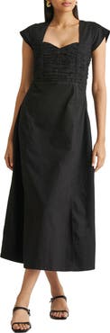 Reistor Ruched Dress with Front Slit