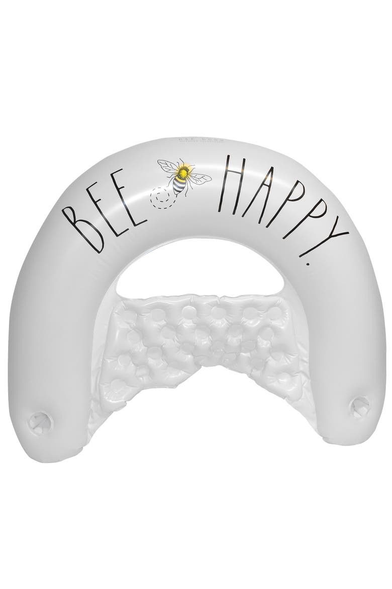 Bee Happy Chair Lounger Pool Inflatable, Main, color, White