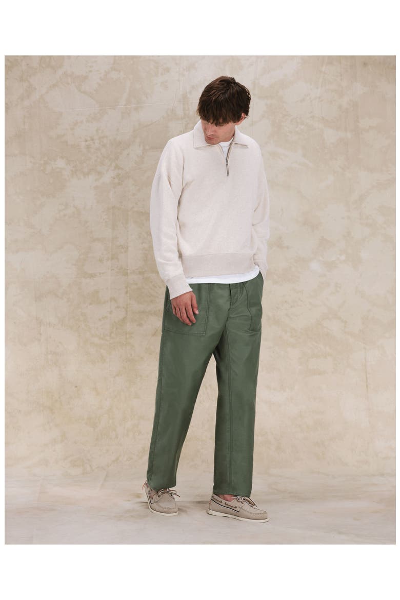 Idaho Cotton 3/4 Zip Sweatshirt, Alternate, color, OFF WHITE