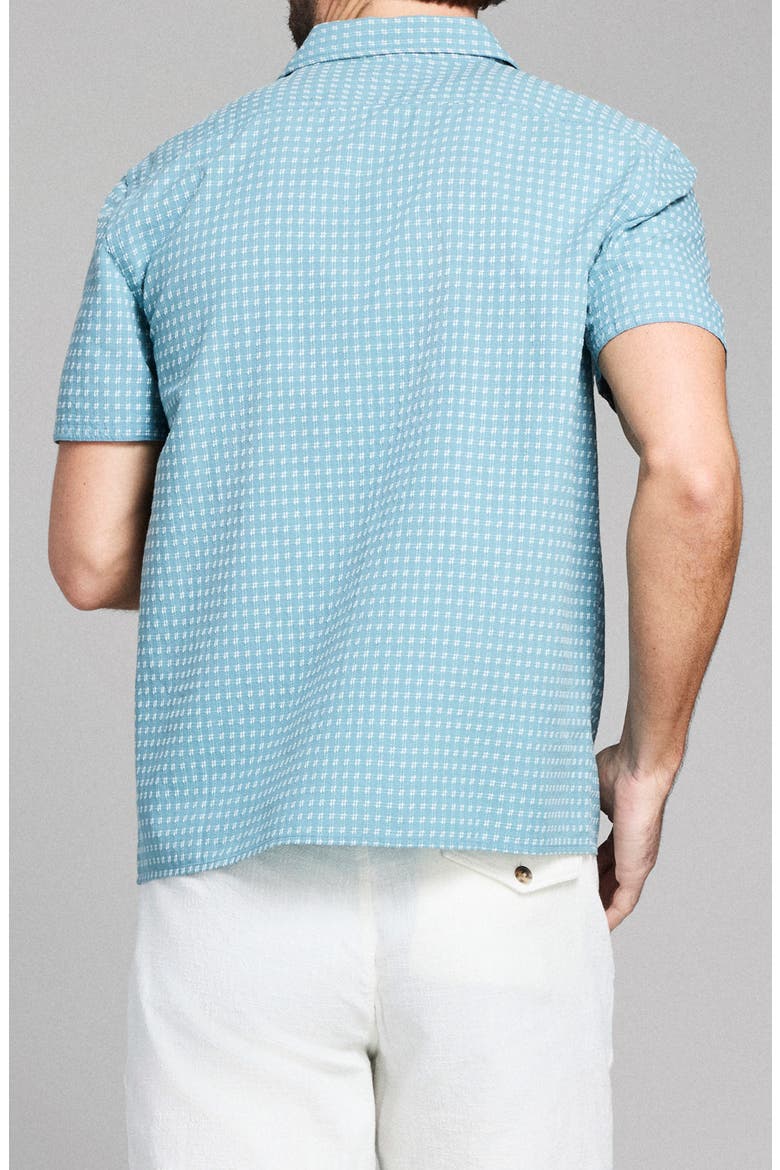 Check Dobby Treme Relaxed Fit Button-Up Shirt, Alternate, color, STEEL BLUE/ TINTED WHITE